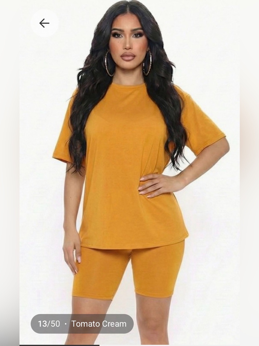 Relaxed Crew Neck Short Sleeve biker, short set.